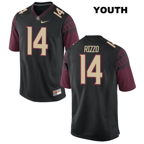 Youth NCAA Nike Florida State Seminoles #14 Jake Rizzo College Black Stitched Authentic Football Jersey MHG5869PT